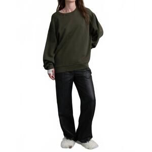 NEW HUMANOID shimmer crewneck sweatshirt in jade
